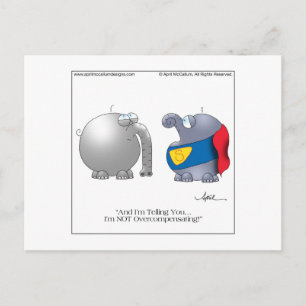 ÖVERKOMPENSERANDE vykort för Tecknad från april Mc