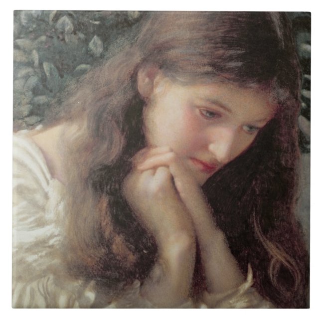 Overksam tårar (w/c på papper) kakelplatta (Framsidan)