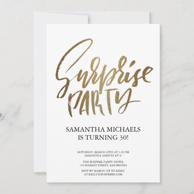 Överlägsen Födelsedagsfest, färglös vattenfärg Inbjudningar (Framsida)