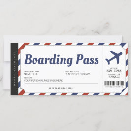Överlägsen ombordstigning Flygplan Gift Biljett