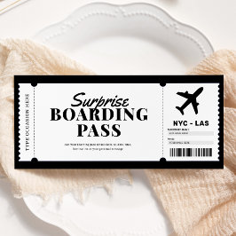Överlägsen ombordstigning Flygplan Gift Biljett Inbjudningar