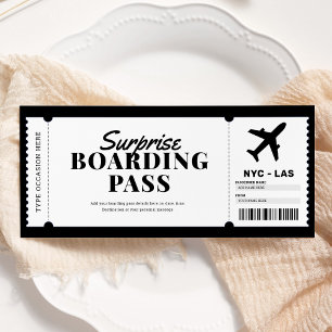 Överlägsen ombordstigning Flygplan Gift Biljett Inbjudningar