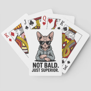 Överlägsen Sphynx Katt Sarksast Attityd Konst Casinokort