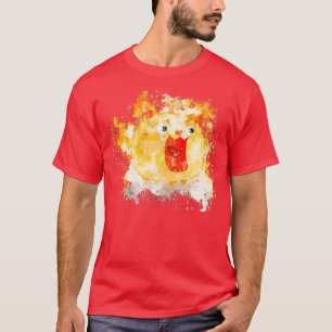 Överlägsen vattenfärg för rödhårig av katt målad t shirt