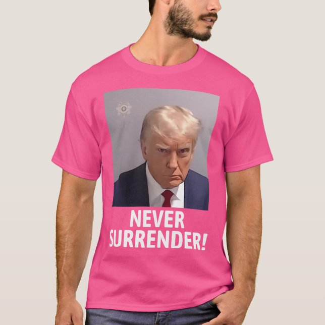 Överlämna aldrig t shirt (Framsida)