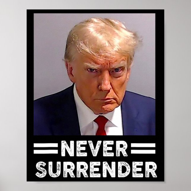 Överlämnande aldrig av trumpomröstning 2024 om Mug Poster (Framsidan)