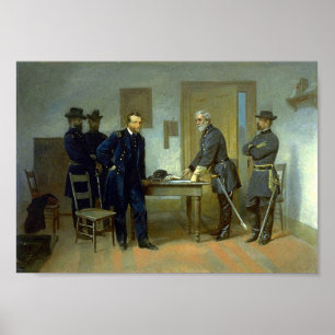 Överlämnande av Alonzo Chappel i Appomattox Poster