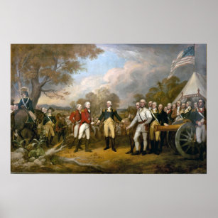 Överlämnande av general Burgoyne - 1822 Poster