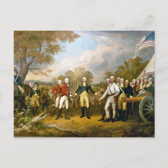 Överlämnande av general Burgoyne av John Trumbull Vykort (Framsida)