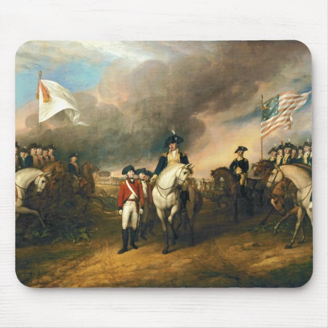 Överlämnande av Lord Cornwallis från John Trumbull Musmatta (Framsidan)