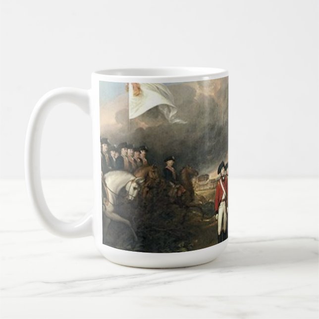 Överlämnande av Lord Cornwallis i Yorktown John Kaffemugg (Vänster)