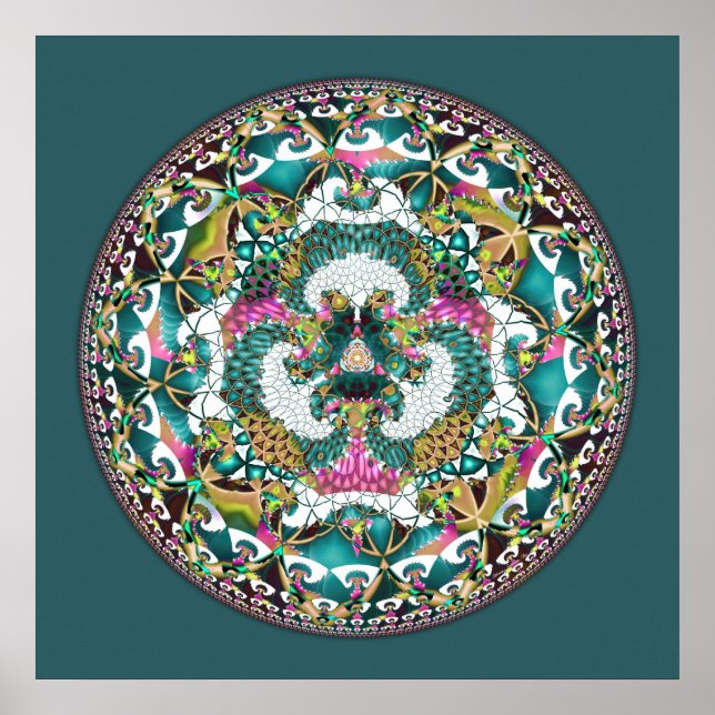 Överlämnande Mandala 13-hjärtat Poster (Framsidan)