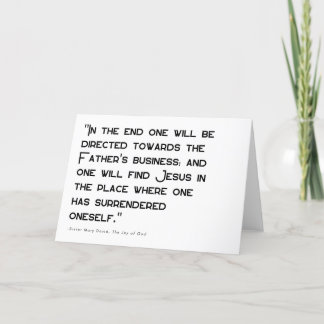 Överlämnande och fred - gratulationskort för Relig Tack Kort