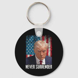 Överlämnande Trump Mugg Shot 2024 President Americ Nyckelring
