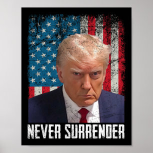 Överlämnande Trump Mugg Shot 2024 President Americ Poster