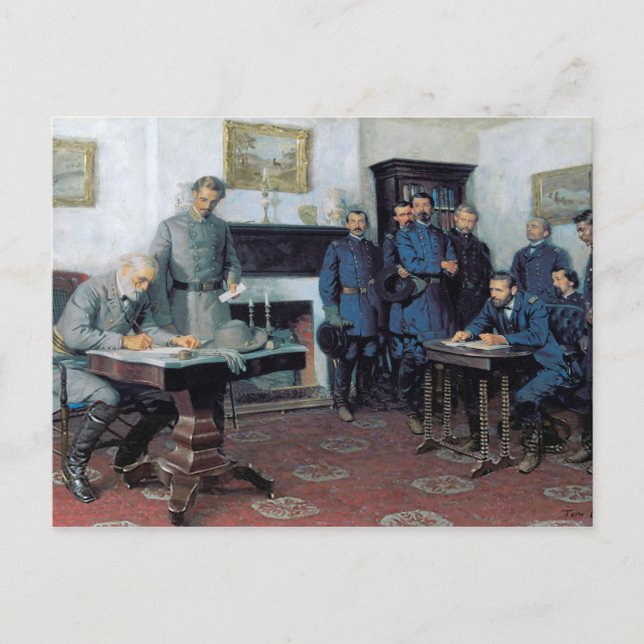 Överlämnande vid Appomattox Vykort (Framsida)