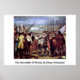 Överlämnandet av Breda, av Diego Velazquez Poster