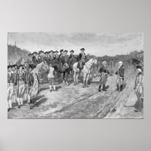 Överlämnandet av Cornwallis i Yorktown Poster