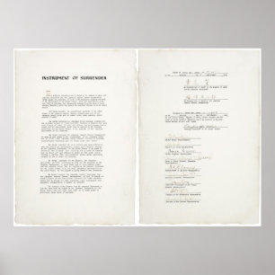 Överlämningsinstrument för Japan Världskrig II Poster