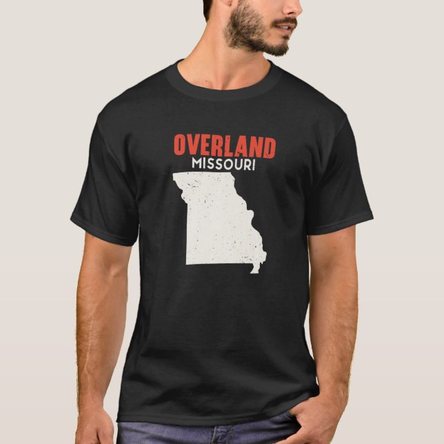 Overland Missouri USA State America Travel Missour T Shirt (Framsida)
