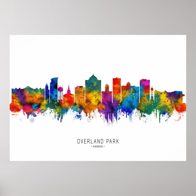 Overland Park Kansas Skyline Poster (Framsidan)