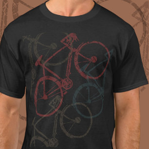 Överlappade bikes. Opacitetskisser T-Shirt