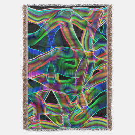 Överlappande bandliknande kurvor, nyfärgad relief filt