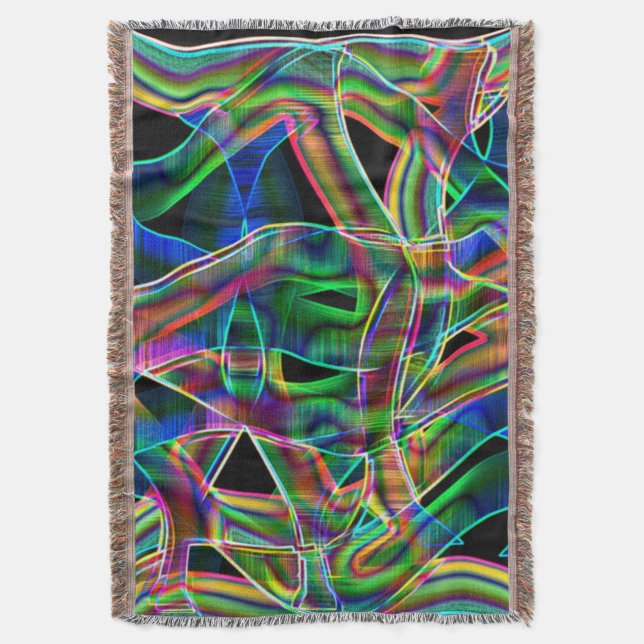 Överlappande bandliknande kurvor, nyfärgad relief filt (Framsidan Vertikal)