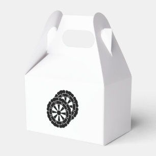 Överlappande blomformade Genjakort Presentaskar