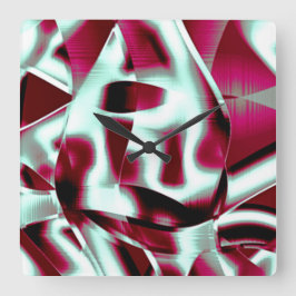 Överlappande böjt band i vin till kromat fyrkantig klocka