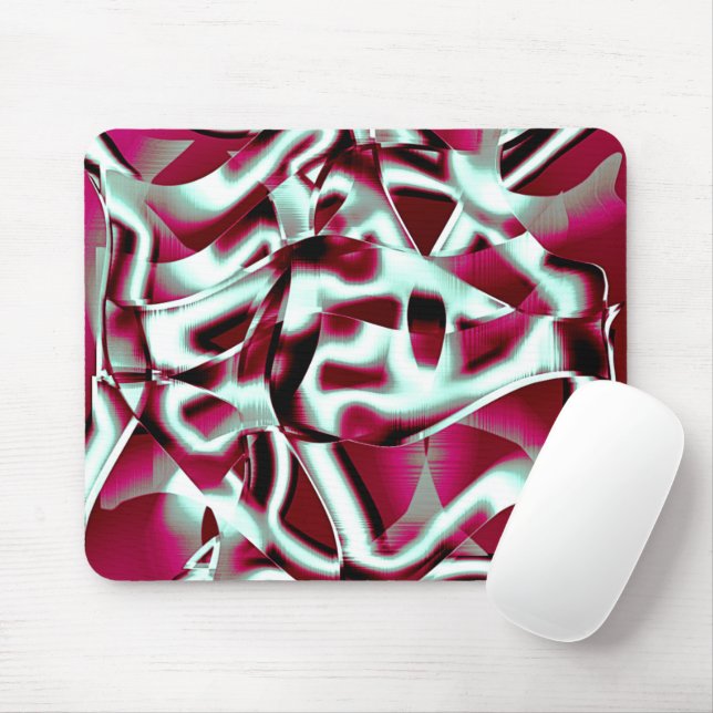 Överlappande böjt band i vin till kromat musmatta (Med mus)