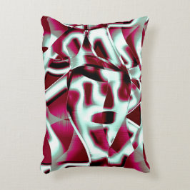 Överlappande böjt band i vin till kromat prydnadskudde