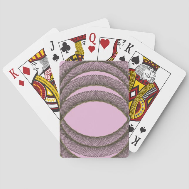överlappande cirklar i abstrakten lila bakgrund casinokort (Baksidan)