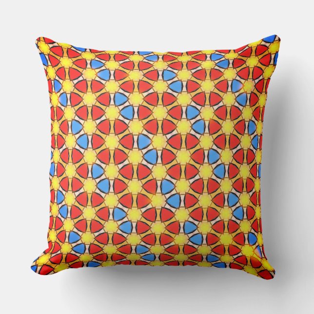 Överlappande cirklar i Färg Kudde (Framsida)