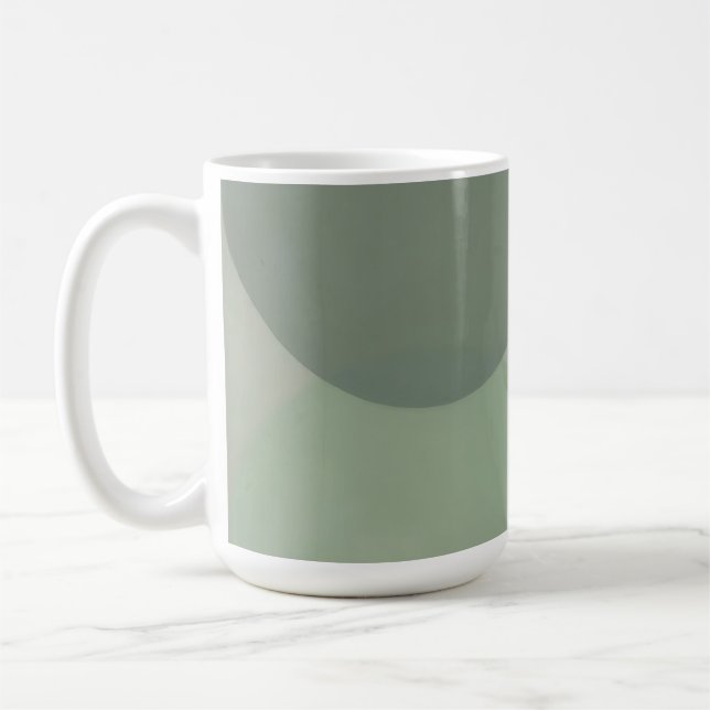 Överlappande cirklar minimalistisk abstrakt kaffemugg (Vänster)