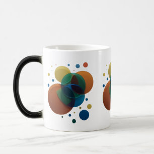 Överlappande cirklar Retro Modern - Färg Morphing Magisk Mugg
