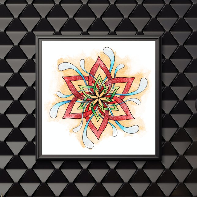 Överlappande färgning av Mandala-Vuxen Poster (Skapare uppladdad)
