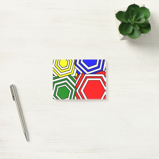 Överlappande Hexagons Post-it-anteckningar Post-it Block (Kontor)