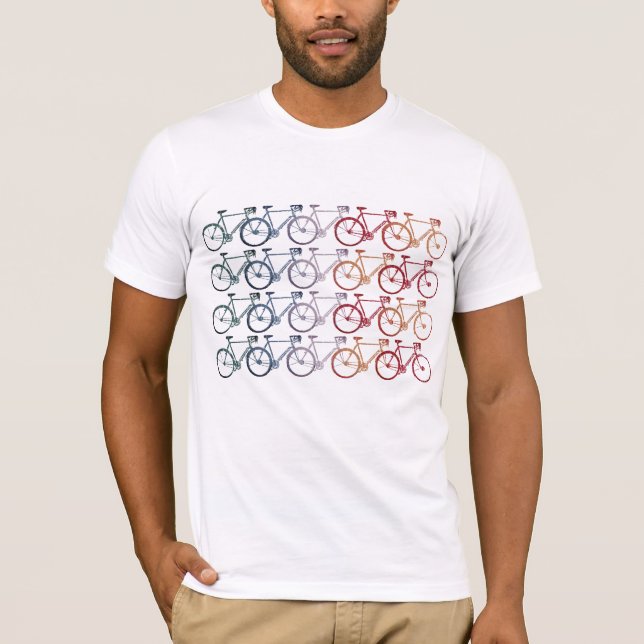 Överlappande Hjul 20-bikes vit T Shirt (Framsida)