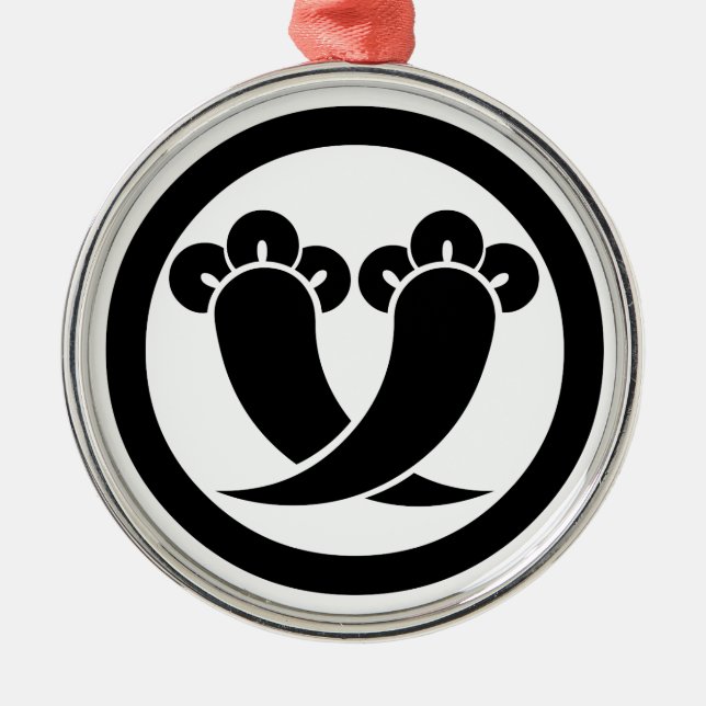 Överlappande klonor i cirkel julgransprydnad metall (Framsidan)