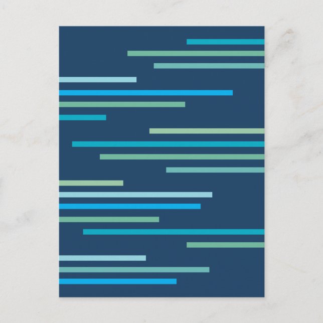 Överlappande linjer Abstrakt design Vykort (Framsida)