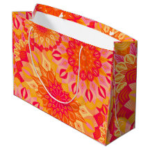 Överlappande Mandala Orange Rosa Gul