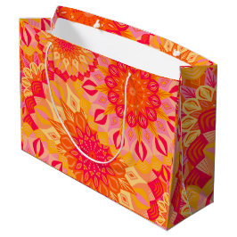 Överlappande Mandala Orange Rosa Gul