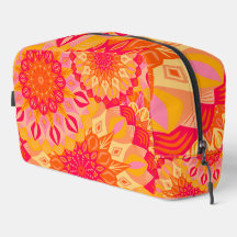 Överlappande Mandala Orange Rosa Gul