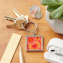 Överlappande Mandala Orange Rosa Gul