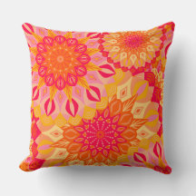 Överlappande Mandala Orange Rosa Gul