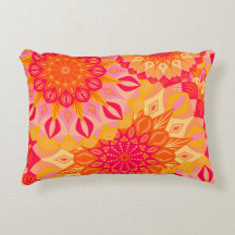 Överlappande Mandala Orange Rosa Gul