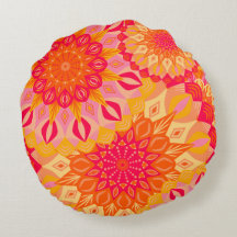Överlappande Mandala Orange Rosa Gul