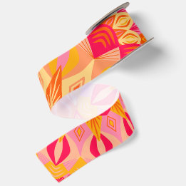 Överlappande Mandala Orange Rosa Gult