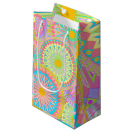Överlappande Mandala Rosa Blå Gul Mint Lila